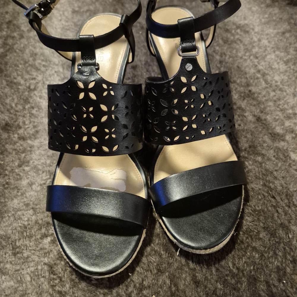 MICHAEL Michael Kors Black Cutout Sandals